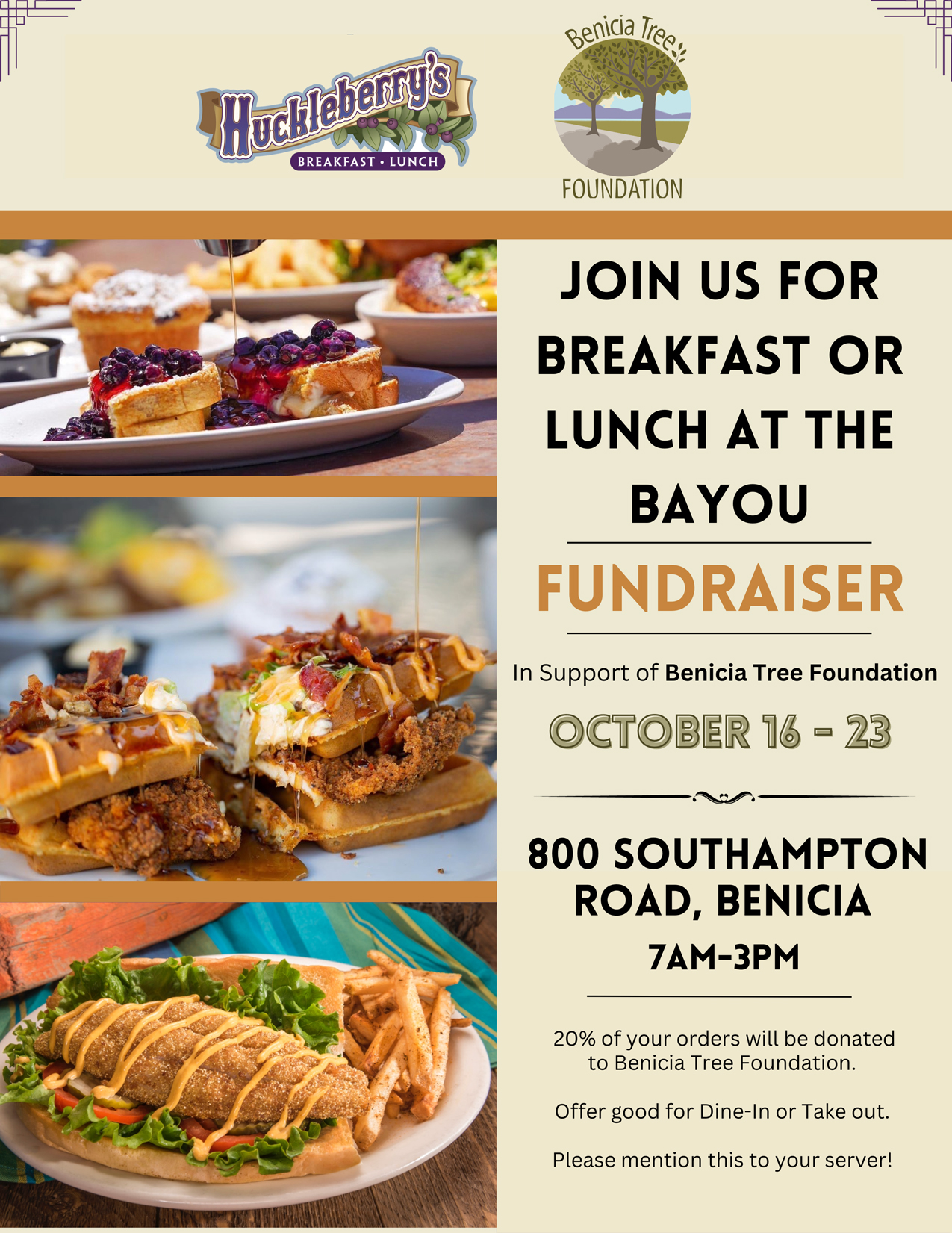 Dine and Donate at Huckelberry’s